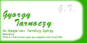 gyorgy tarnoczy business card
